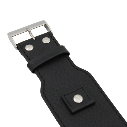 Bund Leather Strap – 45mm Black Buffalo Grain with Interchangeable Attachments