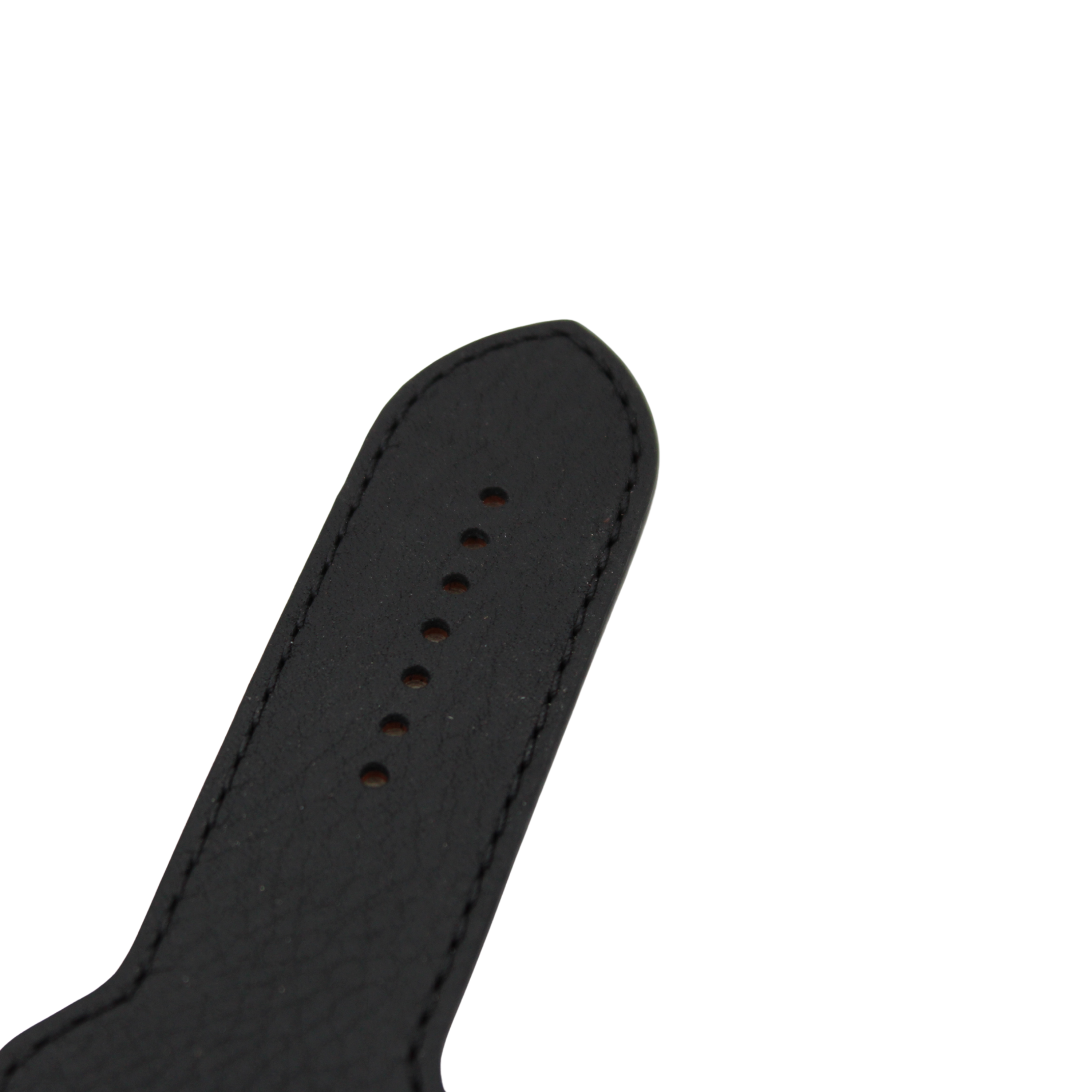 Bund skinnreim – 45 mm Sort Buffalo Grain med utskiftbare fester