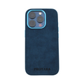 PROTARA Alcantara iPhone 15 Pro case - Ocean Voyage Blue
