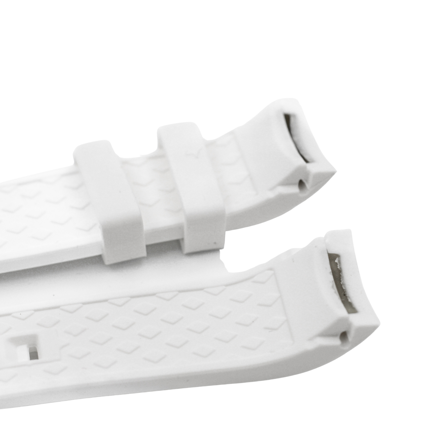Rubber strap Curved 22mm White/white