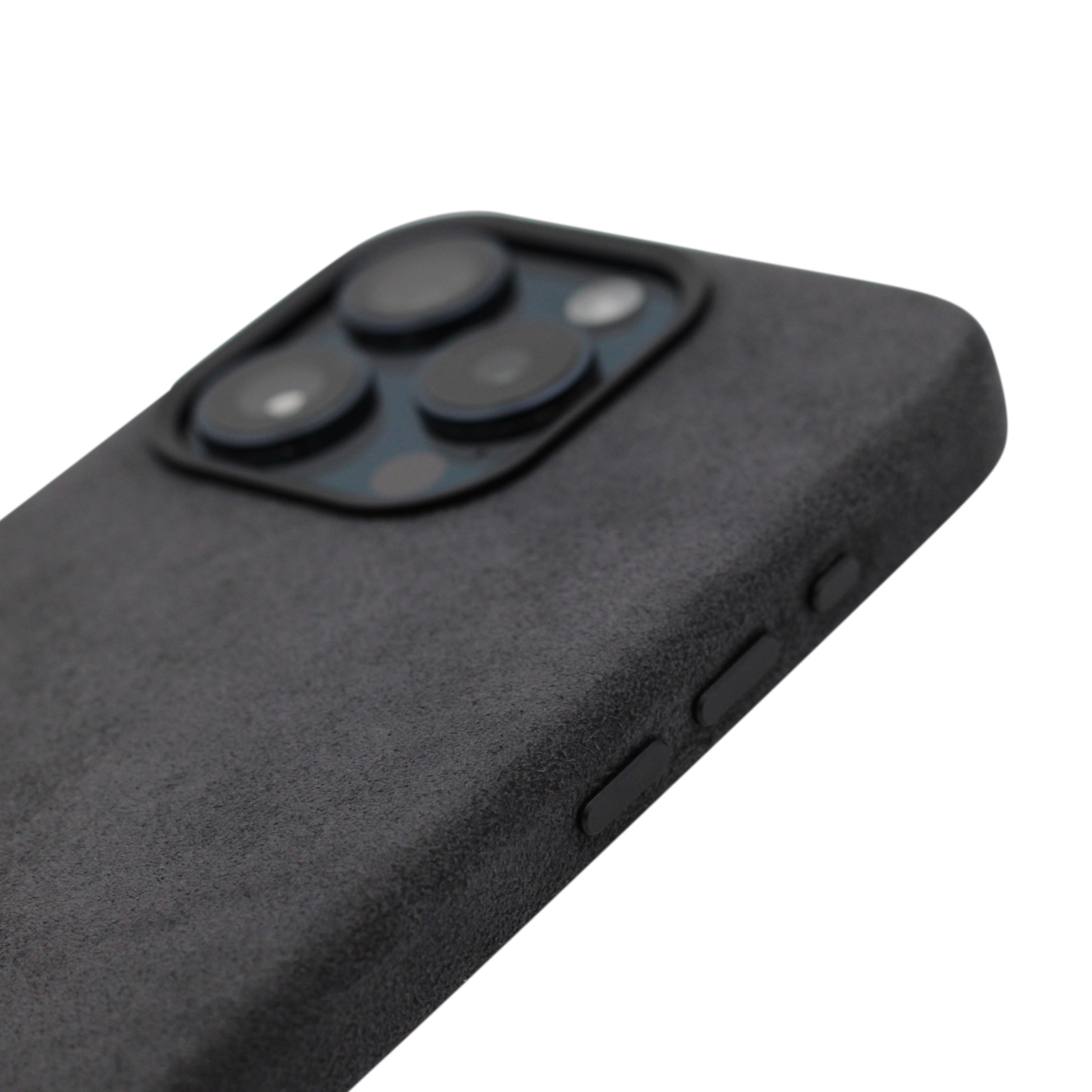 PROTARA Alcantara iPhone 15 Pro deksel - Midnight Jet Black