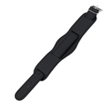 Bund leather strap – Black flared 20 mm (34 mm)