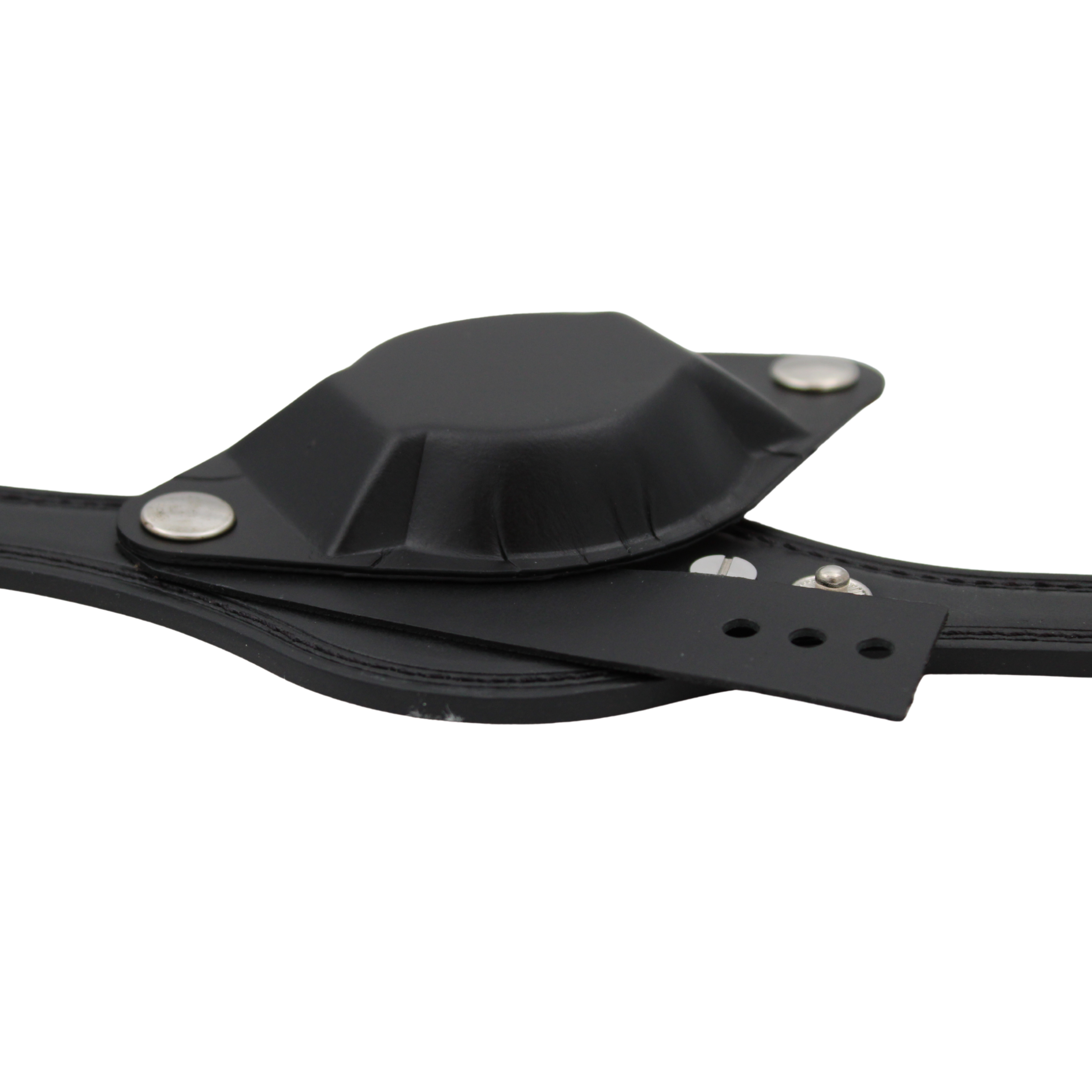 Bund skinnreim – Militær sort med deksel 18 mm