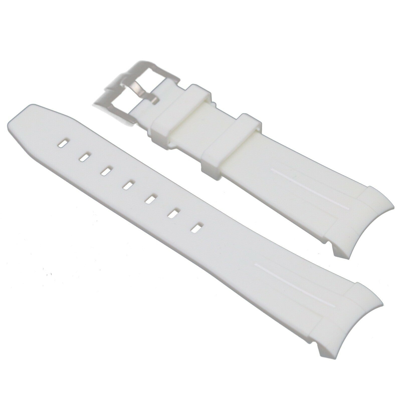 Rubber Strap Curved 21mm White