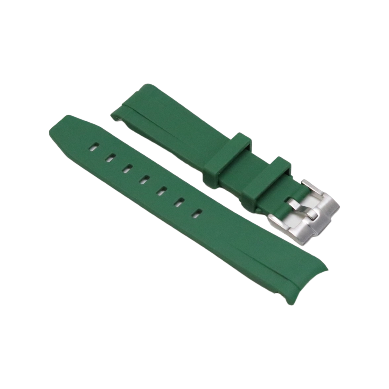 Curved Rubber Strap Green