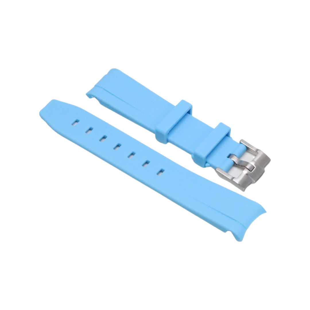 Curved Rubber Strap Blue