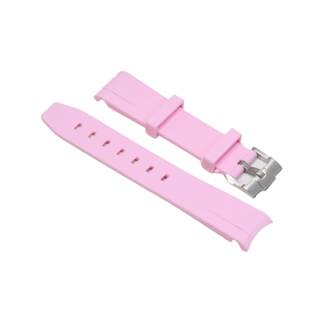 Curved Rubber Strap Pink