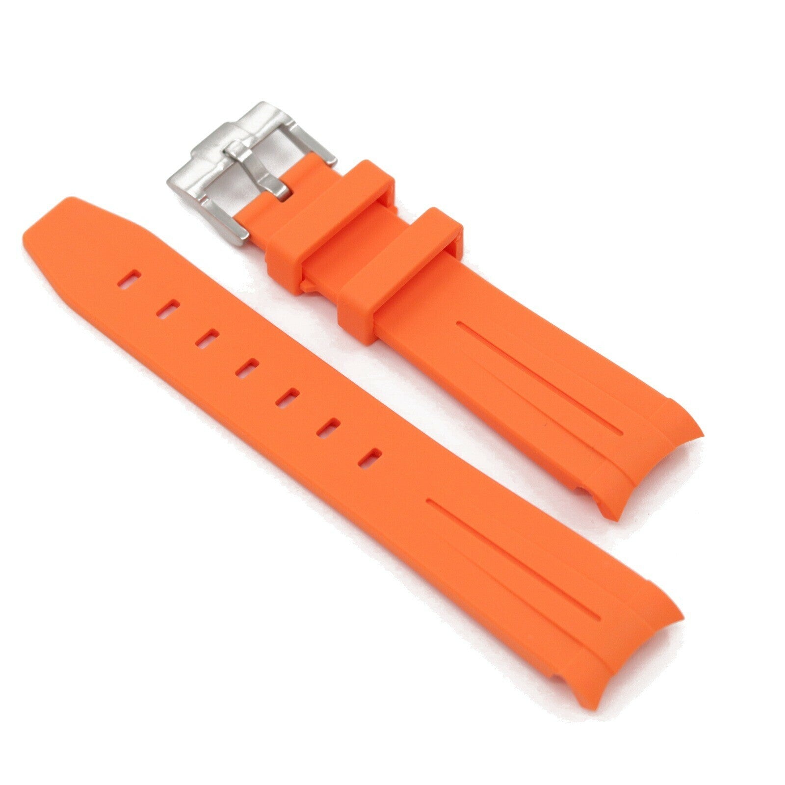 Rubber Strap Curved 21mm Orange