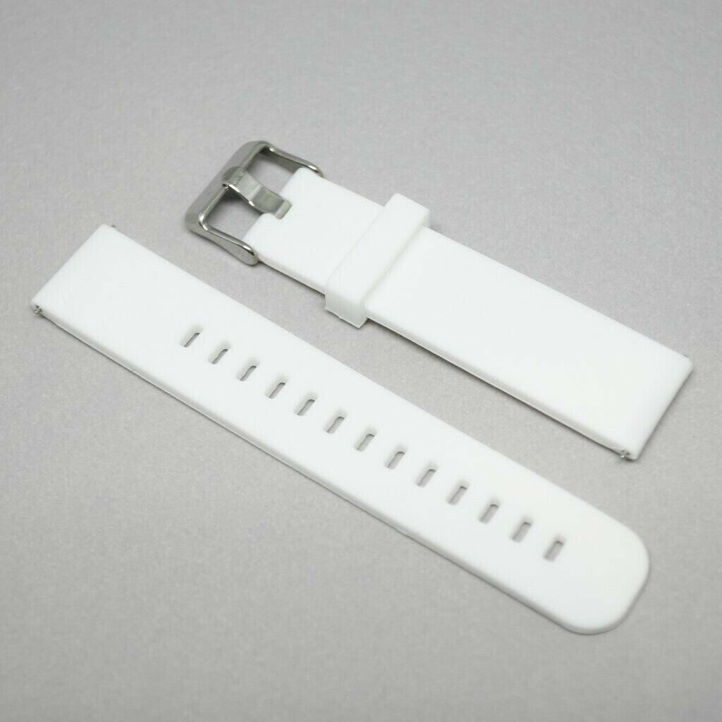 Watch strap Rubber White 2-piece