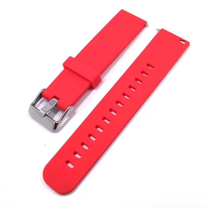 Watch strap Rubber Red 2-piece