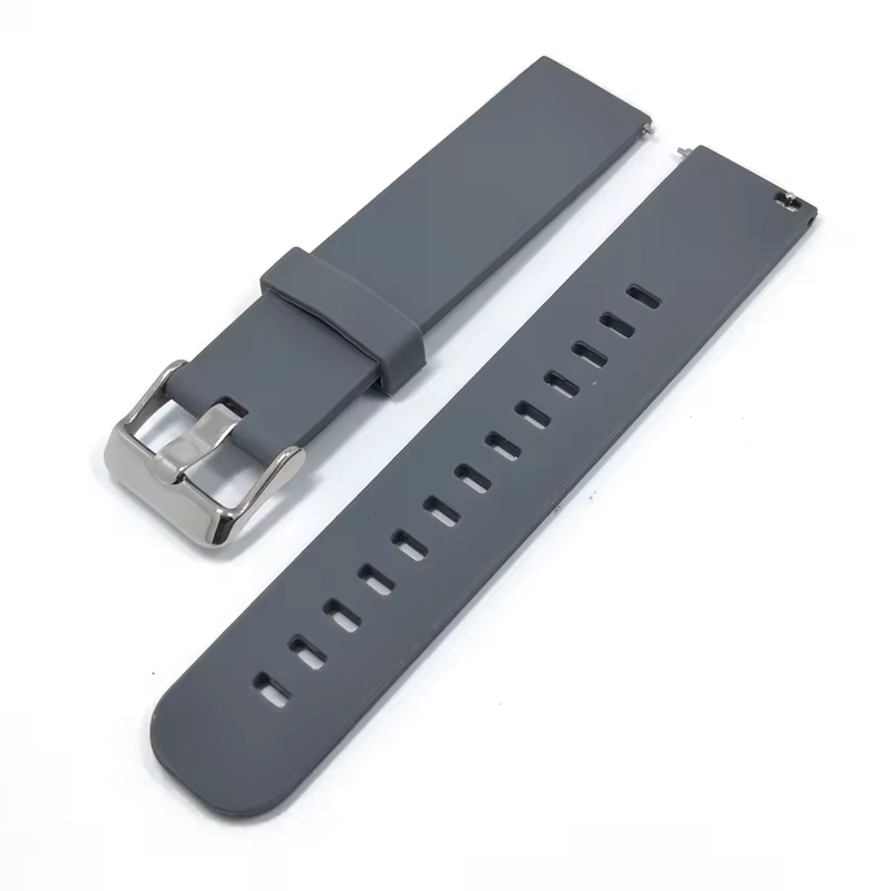 Watch strap Rubber Grey 2-piece