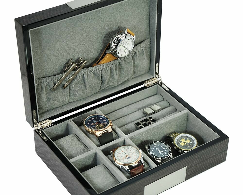 Watch box for 4 watches with storage