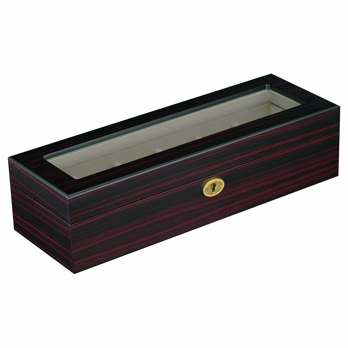 Wooden watch box for 6 watches Dark wood