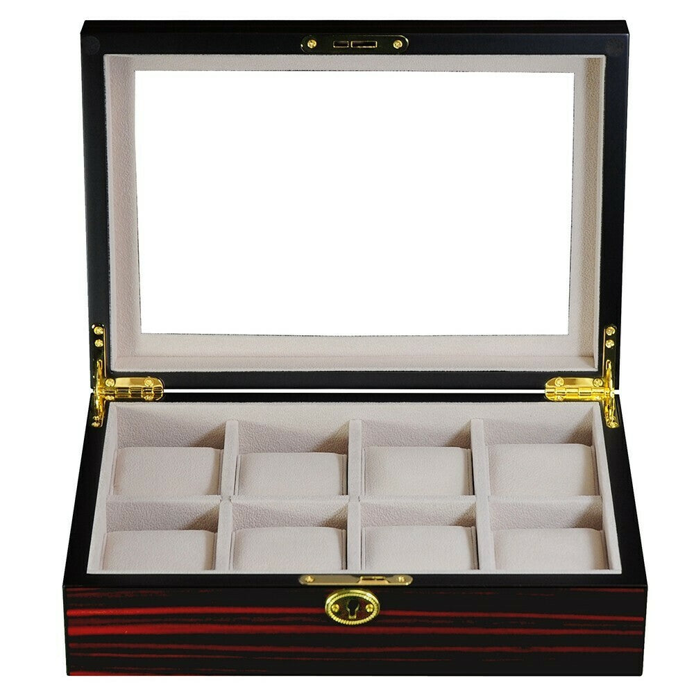 Watch box in dark wood for 8 watches