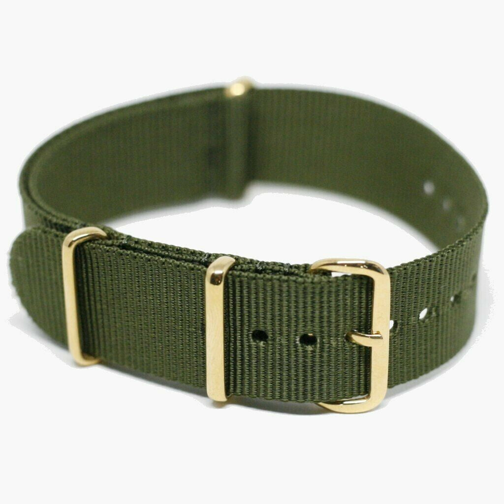 NATO Strap Gold 24MM Olive
