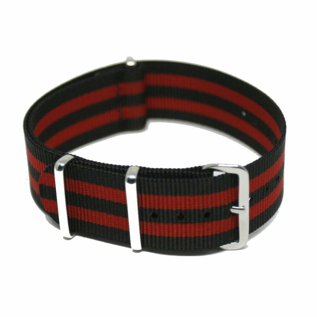 NATO Strap 22MM Black/red