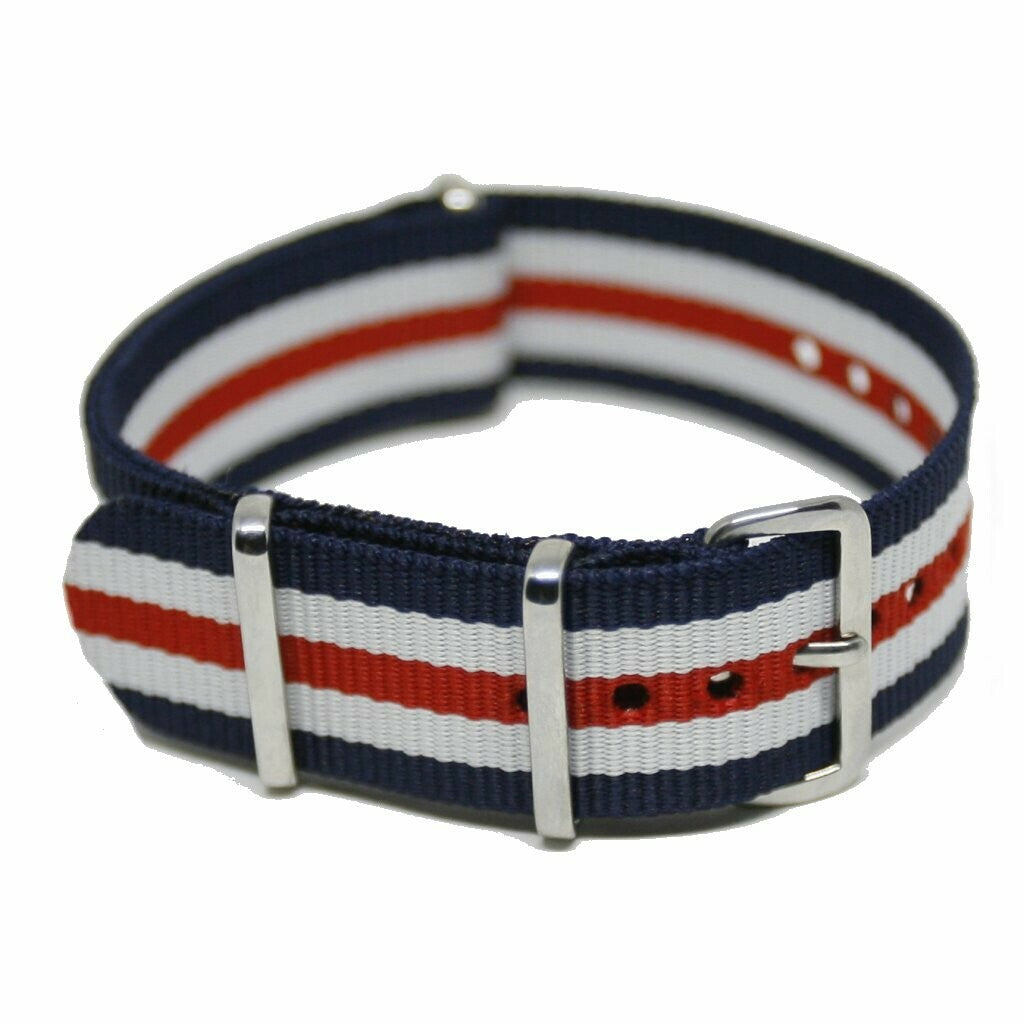 NATO Strap Blue/white/Red