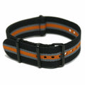 NATO-Armband PVD Schwarz/Grau/Orange