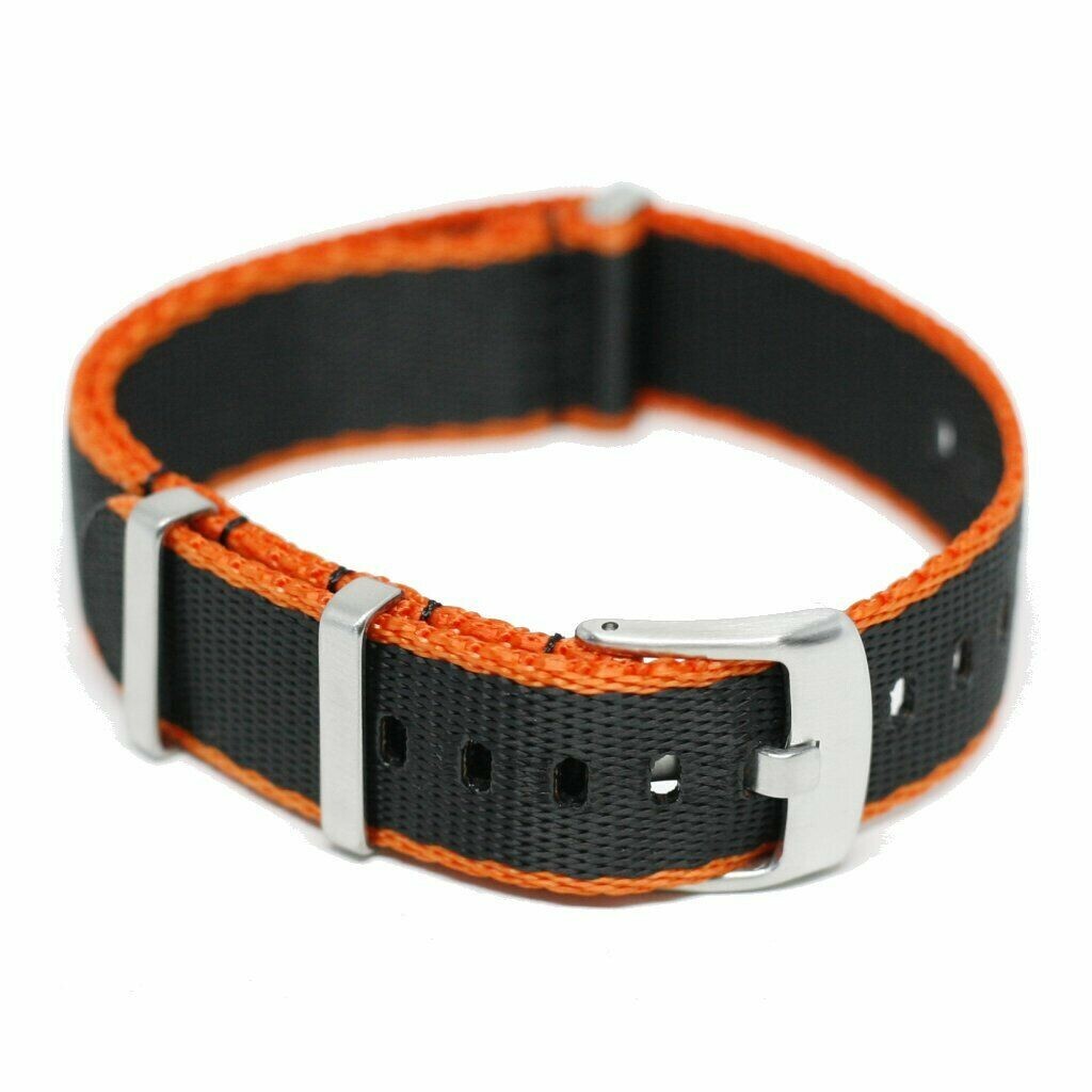 Seat Belt Nato Strap Black/orange