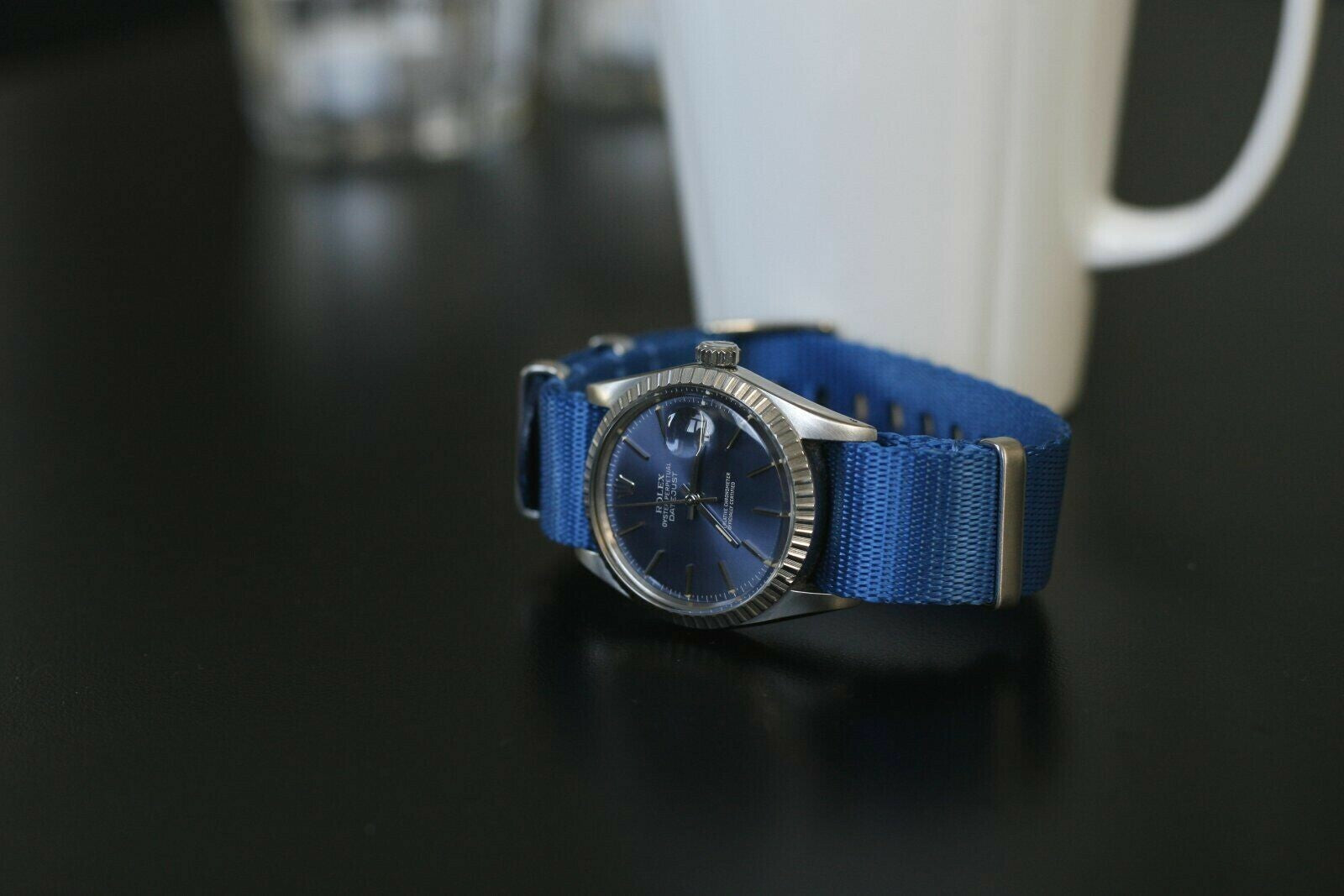 Seat Belt Nato Strap Blue