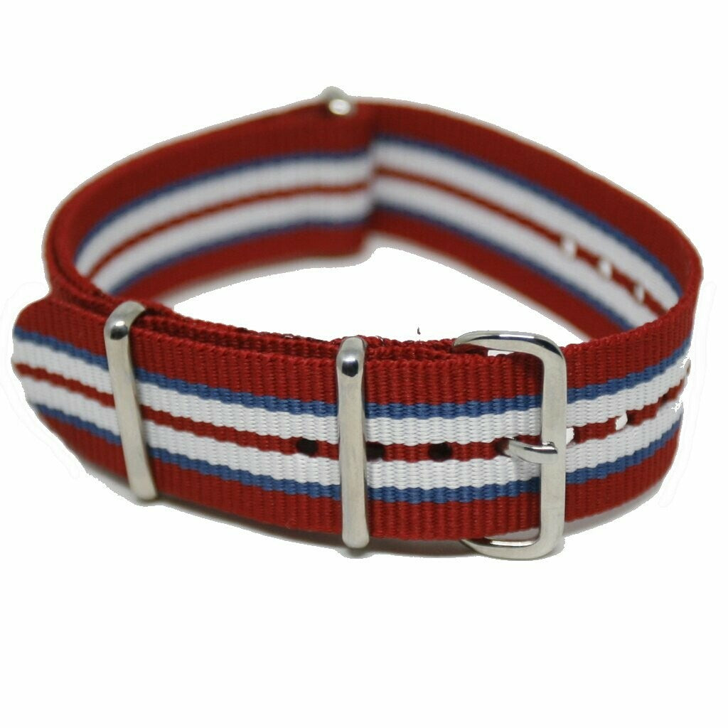 NATO Strap 20MM Red/blue/white
