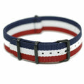 NATO-Armband PVD Rot/Weiß/Blau