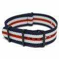 NATO Strap PVD Blue/white/Red
