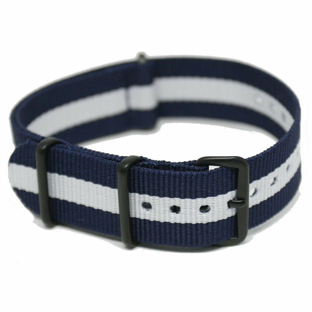 NATO Strap PVD Blue/white