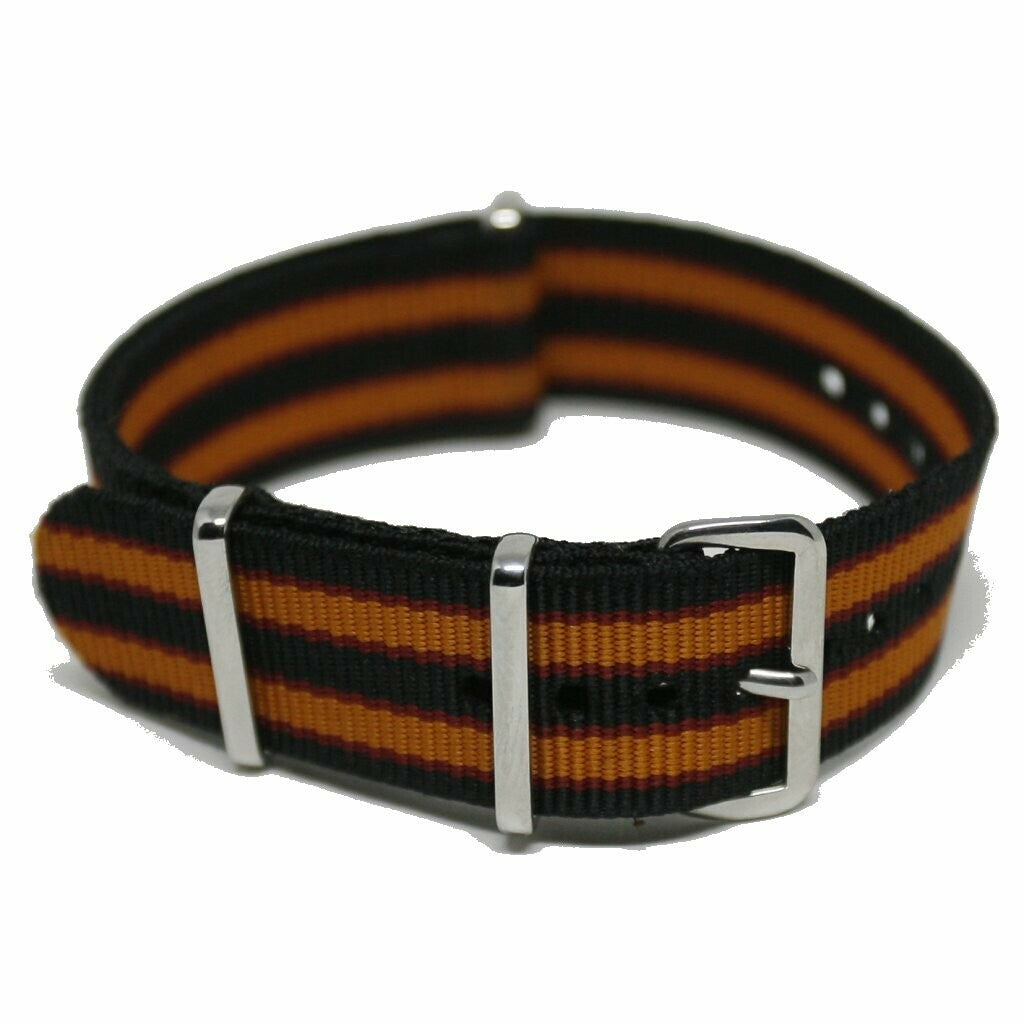 NATO Strap 20MM Black/red/orange
