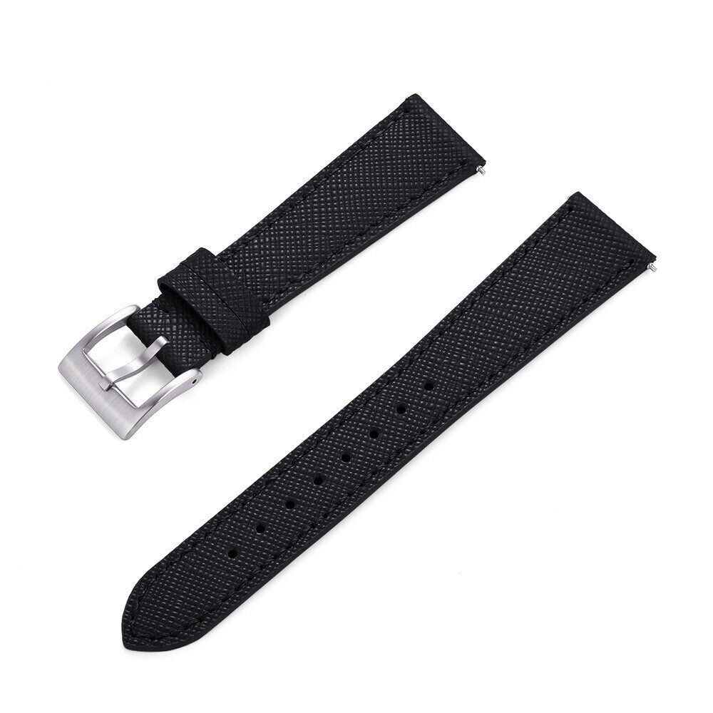 Saffiano Leather Strap Black