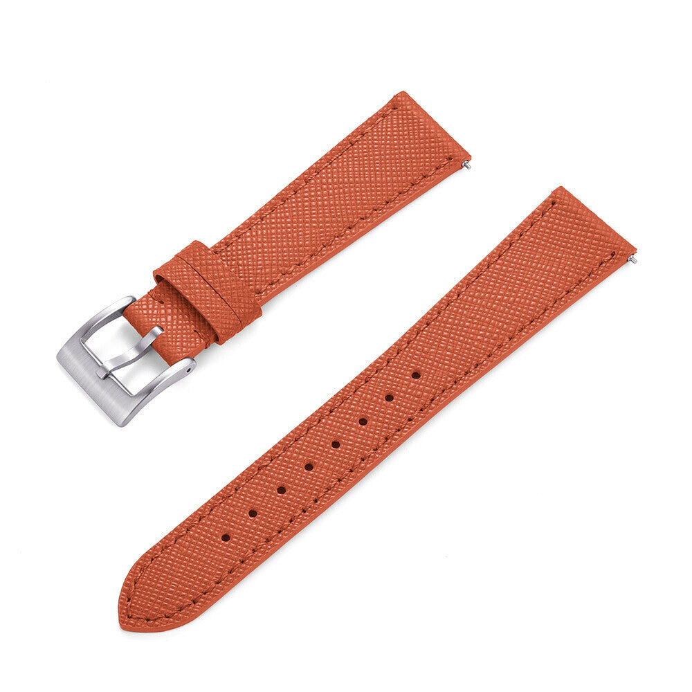 Saffiano Leather Strap Orange