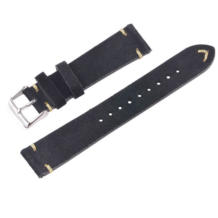 Suede Leather Strap Black