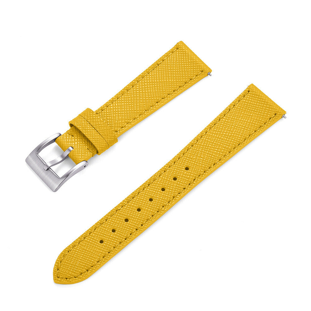Saffiano Leather Strap Yellow