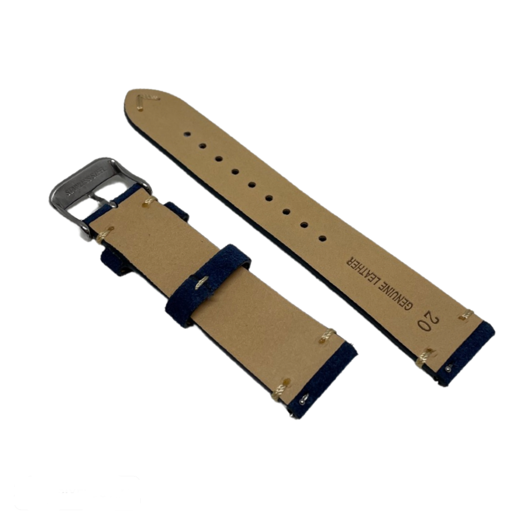 Suede Leather Strap Blue