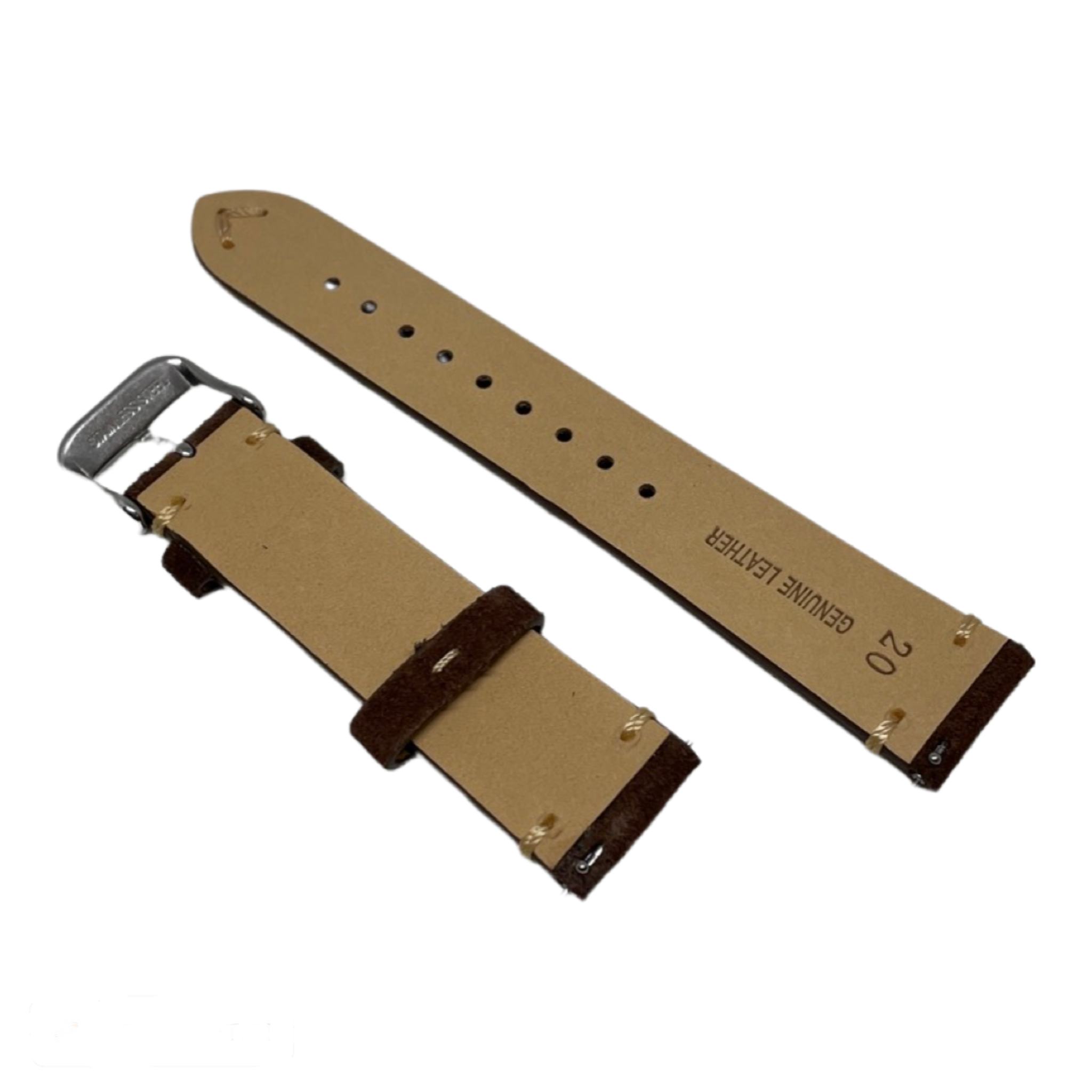 Suede Leather Strap Dark brown