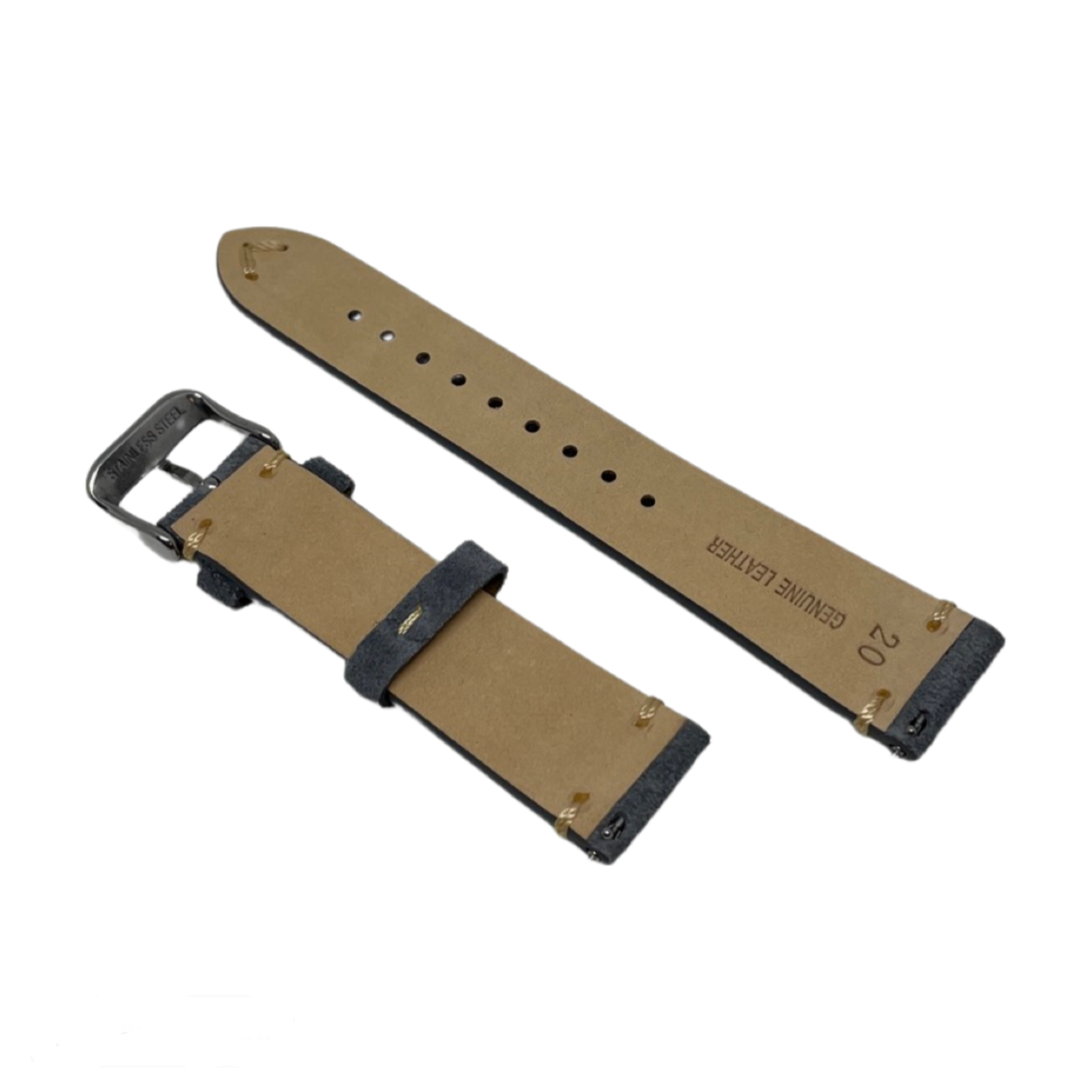 Suede Leather Strap Grey