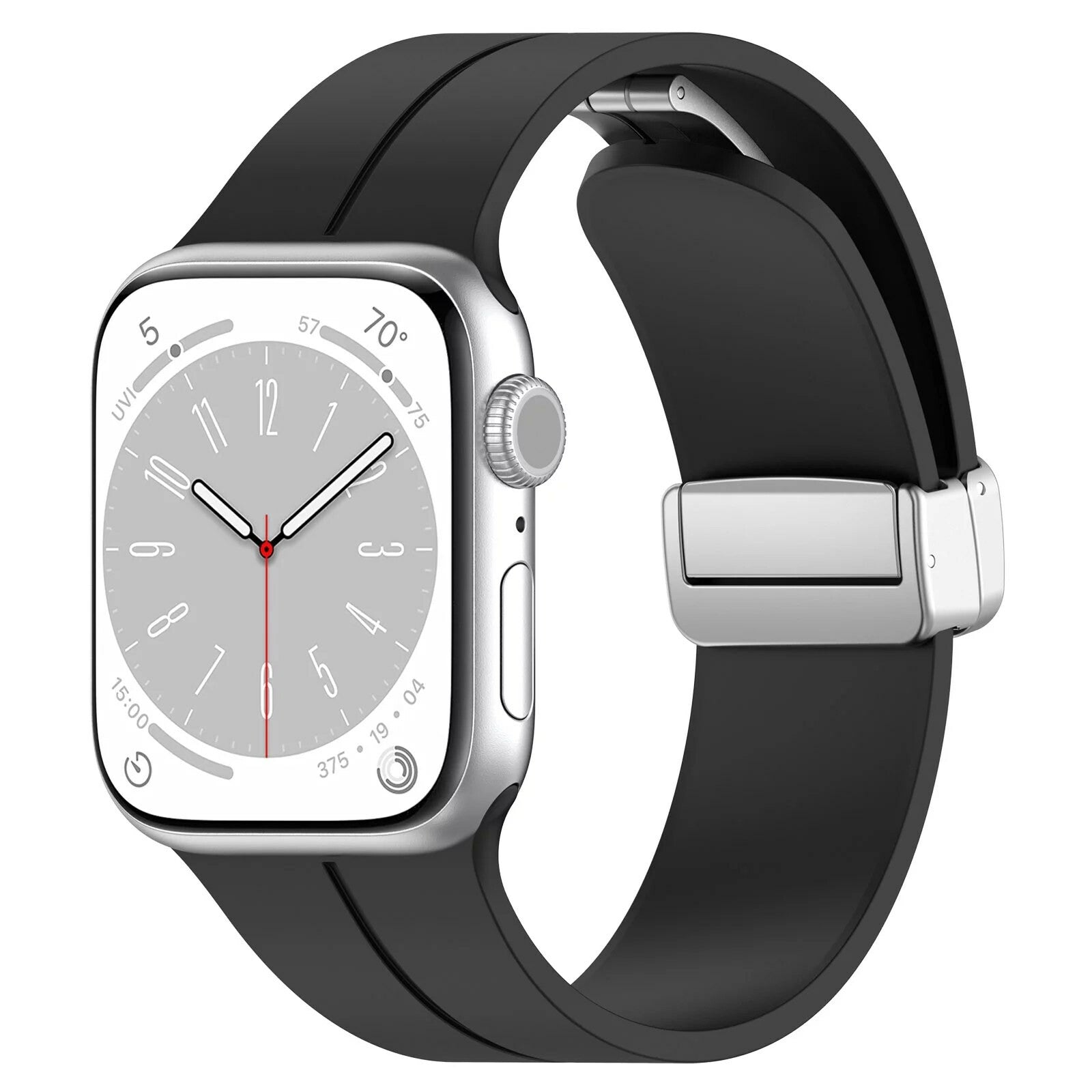 Rubber strap for Apple Watch Steel 38/40/41mm Black