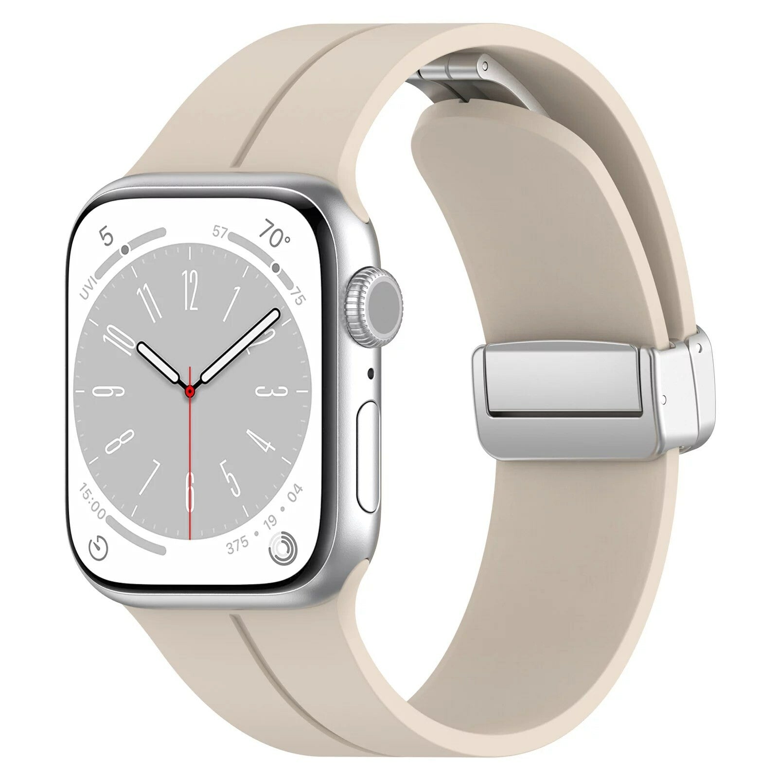 Rubber strap for Apple Watch Steel 38/40/41mm Beige