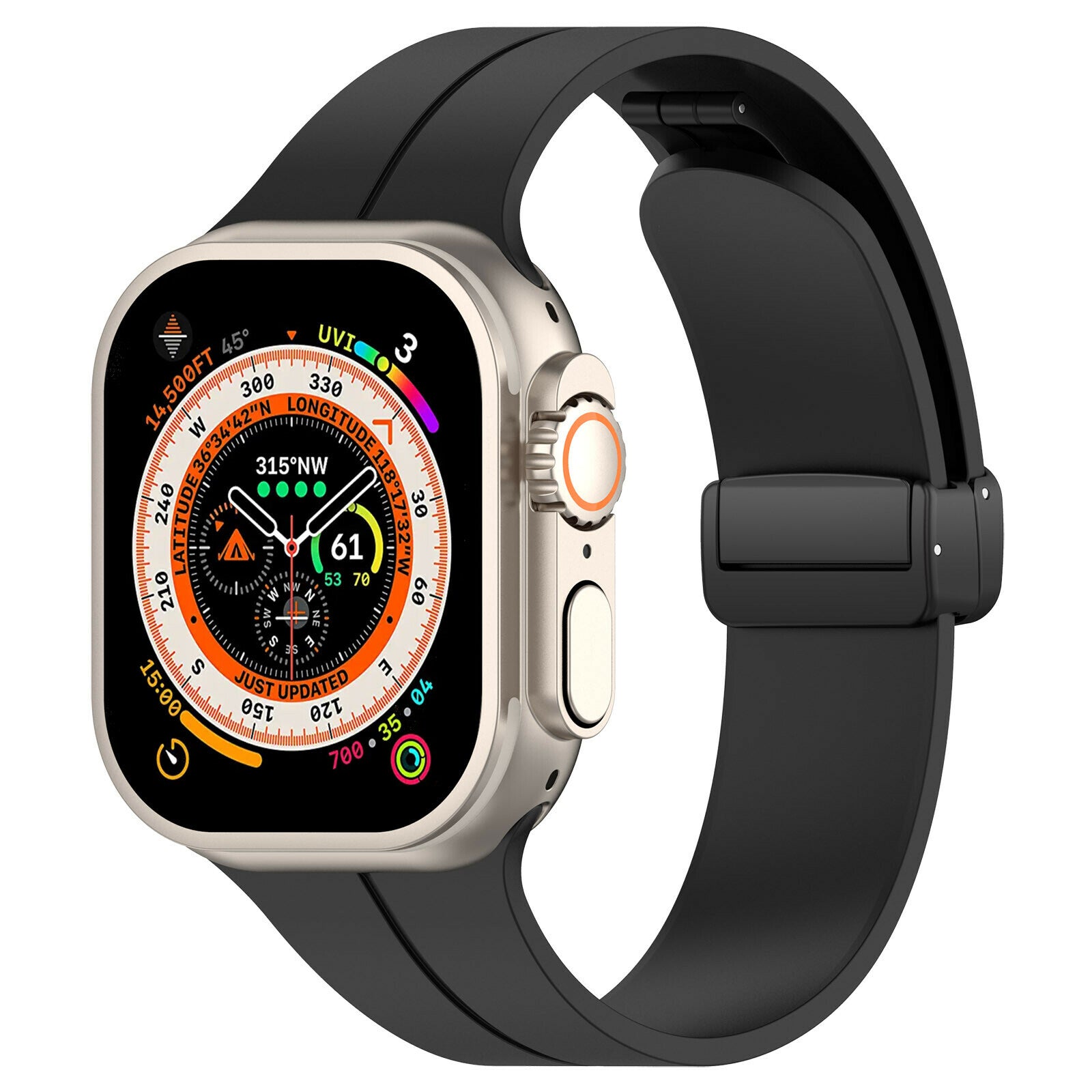 Rubber strap for Apple Watch Black 38/40/41mm Black