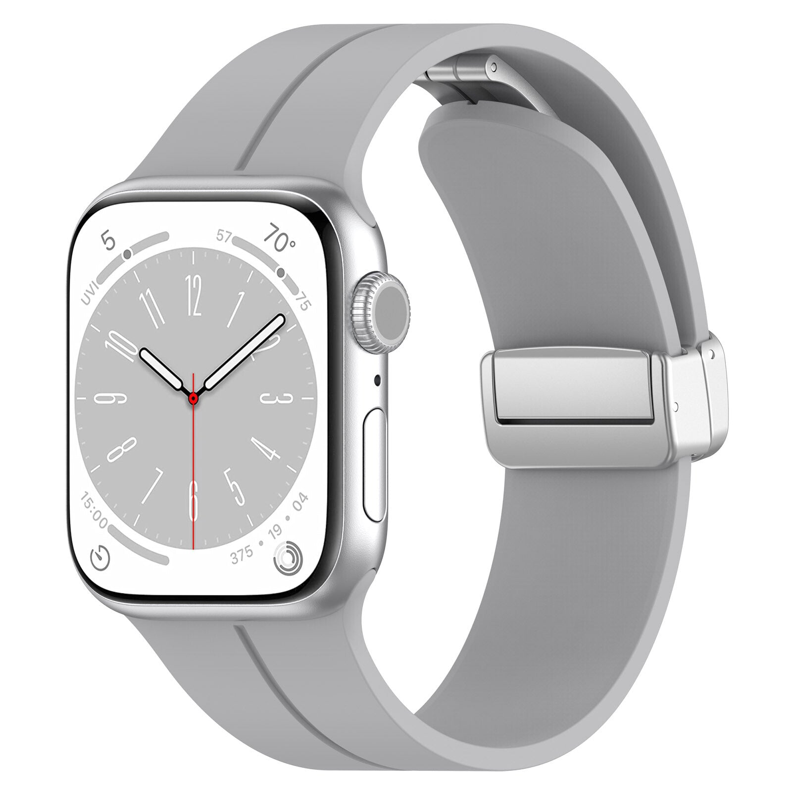 Rubber strap for Apple Watch Steel 38/40/41mm Light gray