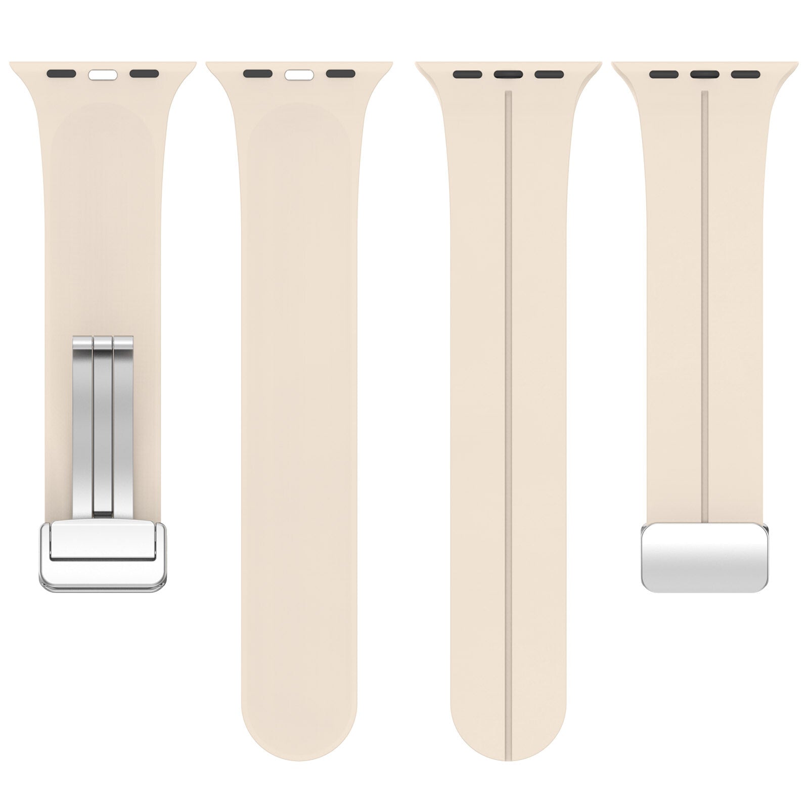 Rubber strap for Apple Watch Steel 42/44/49mm Beige