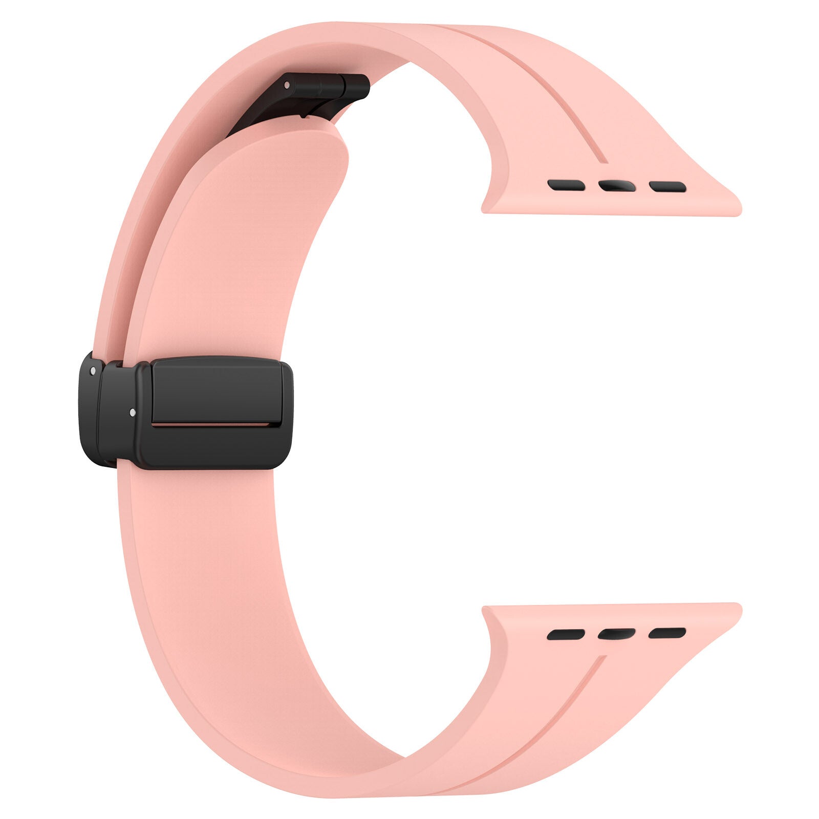 Rubber strap for Apple Watch Black 42/44/49mm Pink