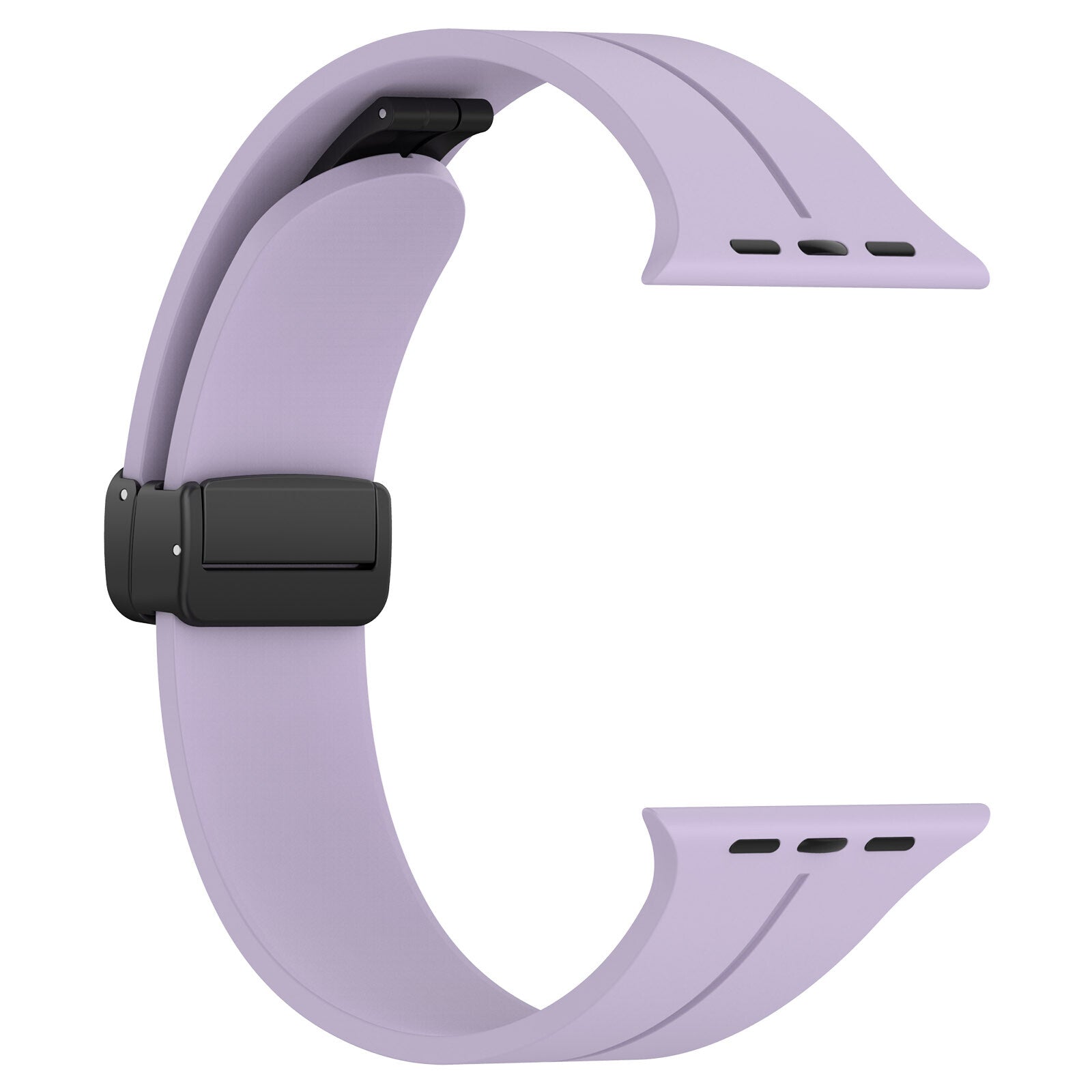 Rubber strap for Apple Watch Black 42/44/49mm Purple