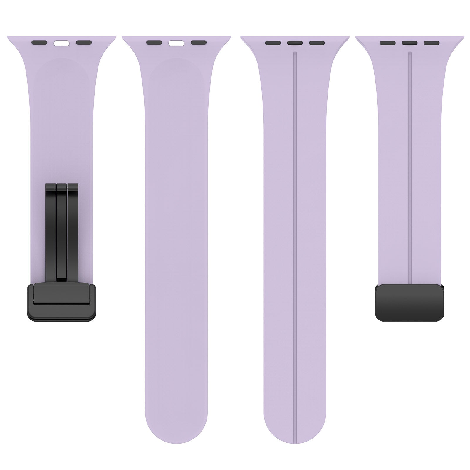 Rubber strap for Apple Watch Black 42/44/49mm Purple