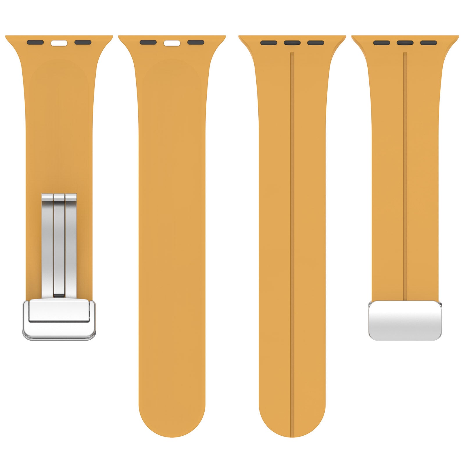 Rubber strap for Apple Watch Steel 42/44/49mm Dark yellow