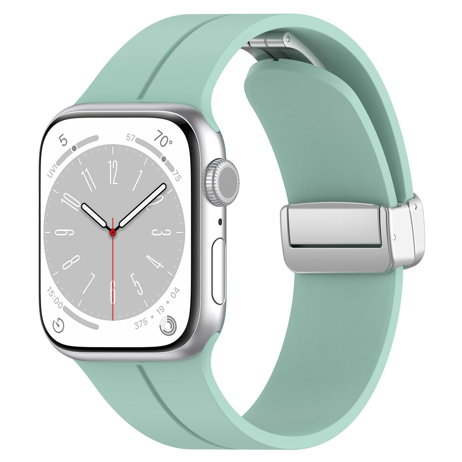 Rubber strap for Apple Watch Steel 42/44/49mm Turquoise
