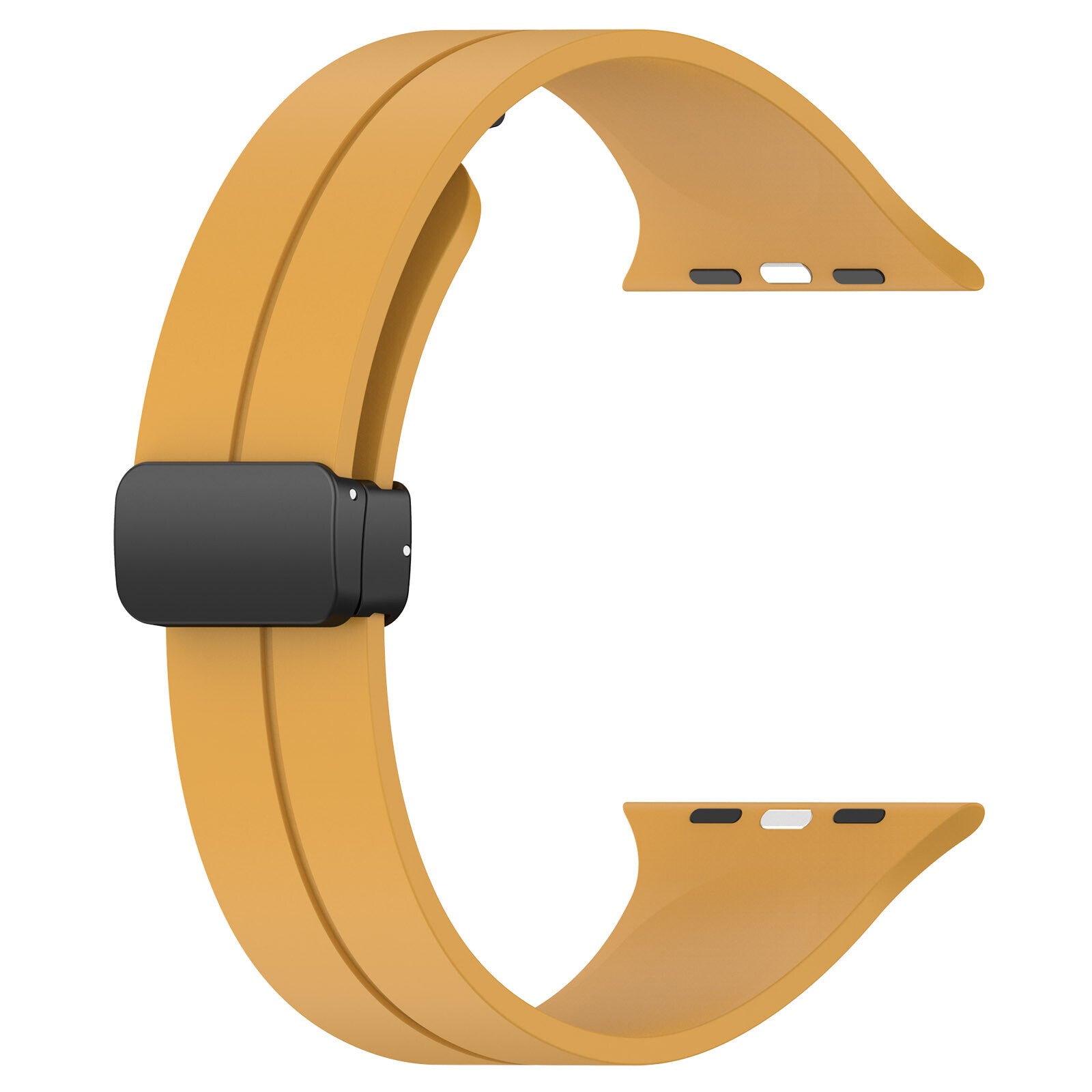 Rubber strap for Apple Watch Dark yellow - Black buckle