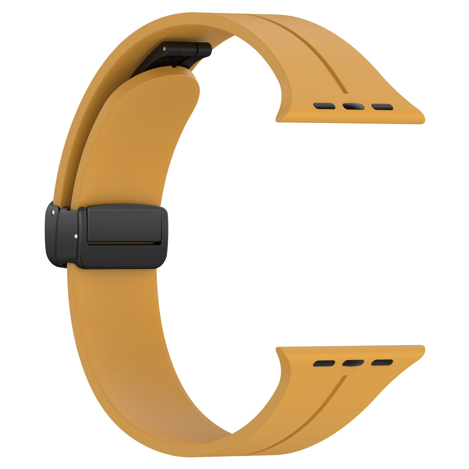 Rubber strap for Apple Watch Dark yellow - Black buckle