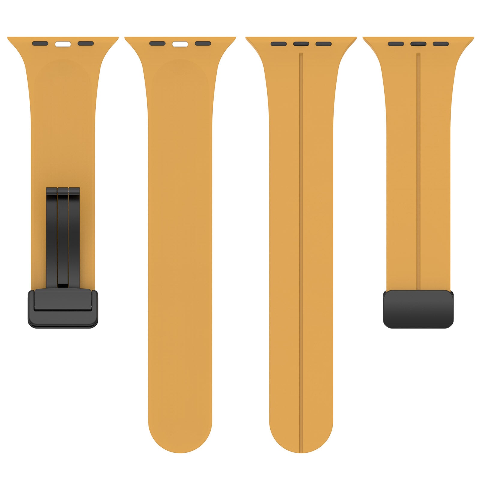 Rubber strap for Apple Watch Dark yellow - Black buckle