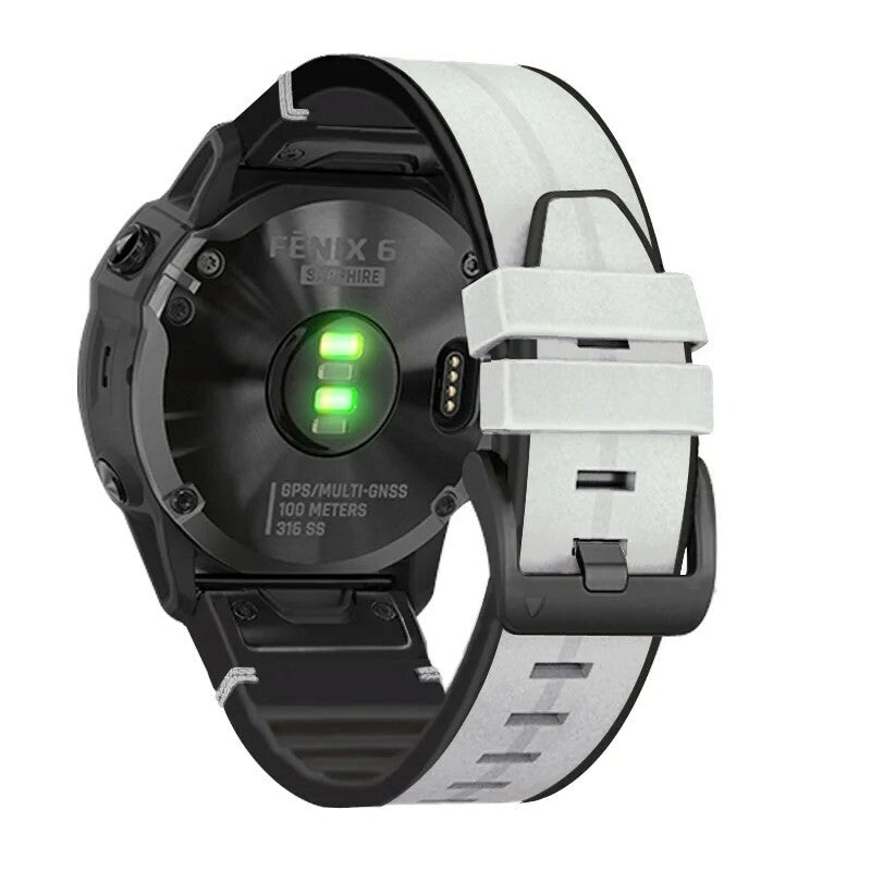 Garmin Quickfit Leather/Rubber Strap White Quickfit